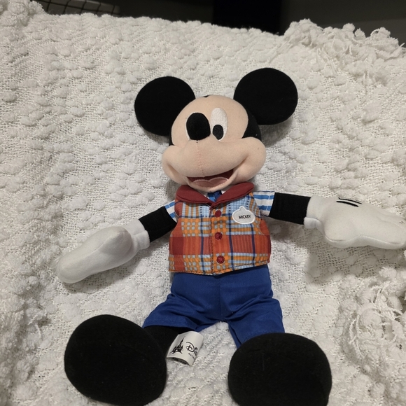 Disney Mickey Mouse Plush Toy - Black, White, Red, Blue, Orange - Picture 2 of 7